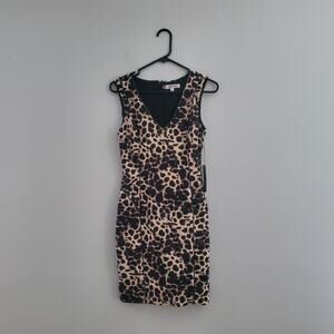 Jennifer Lopez Leopard Print Sleeveless Sheath Dress 2